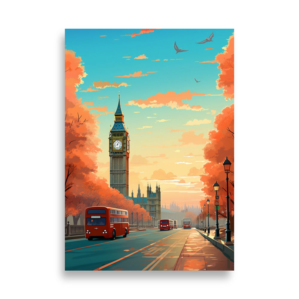 Illustration of London poster - Posters - EMELART