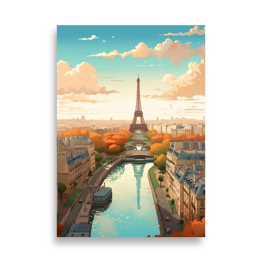 Illustration of Paris poster - Posters - EMELART