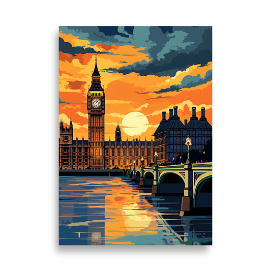 Illustration of London poster - Posters - EMELART