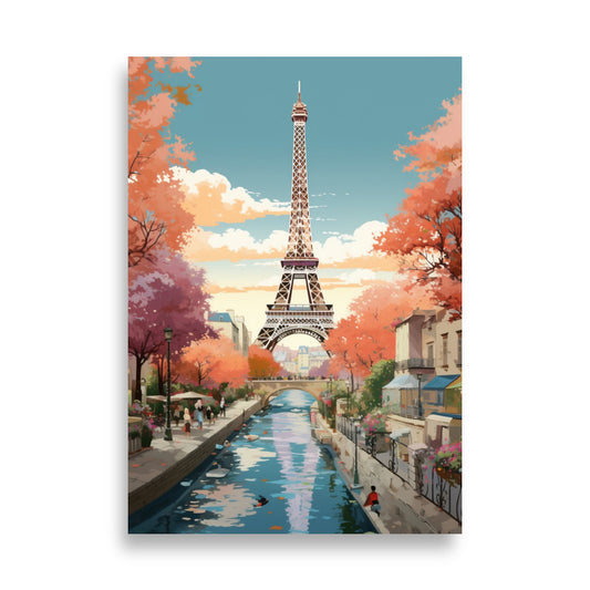 Illustration of Paris poster - Posters - EMELART