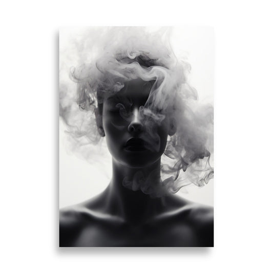 Woman in smoke