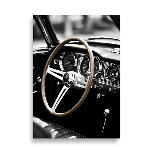 Vintage cabriolet poster - Posters - EMELART