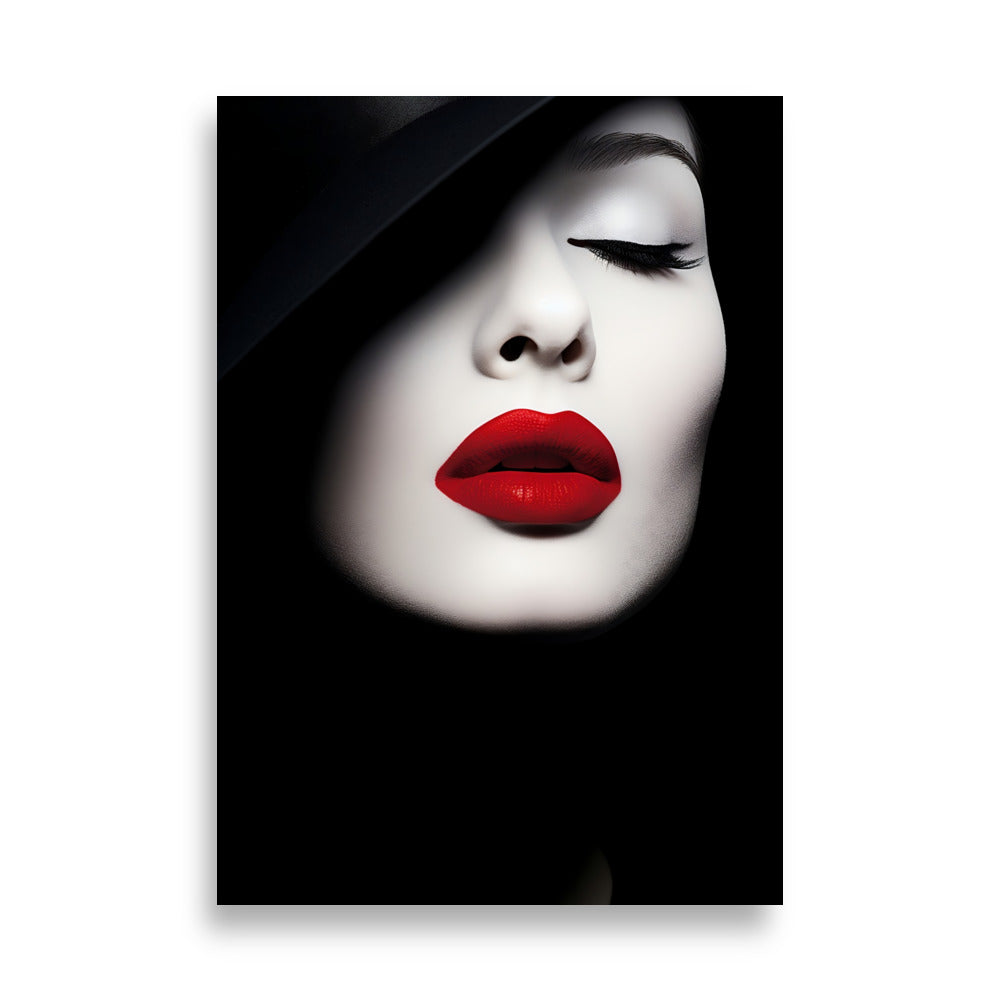 Woman with red lips poster - Posters - EMELART