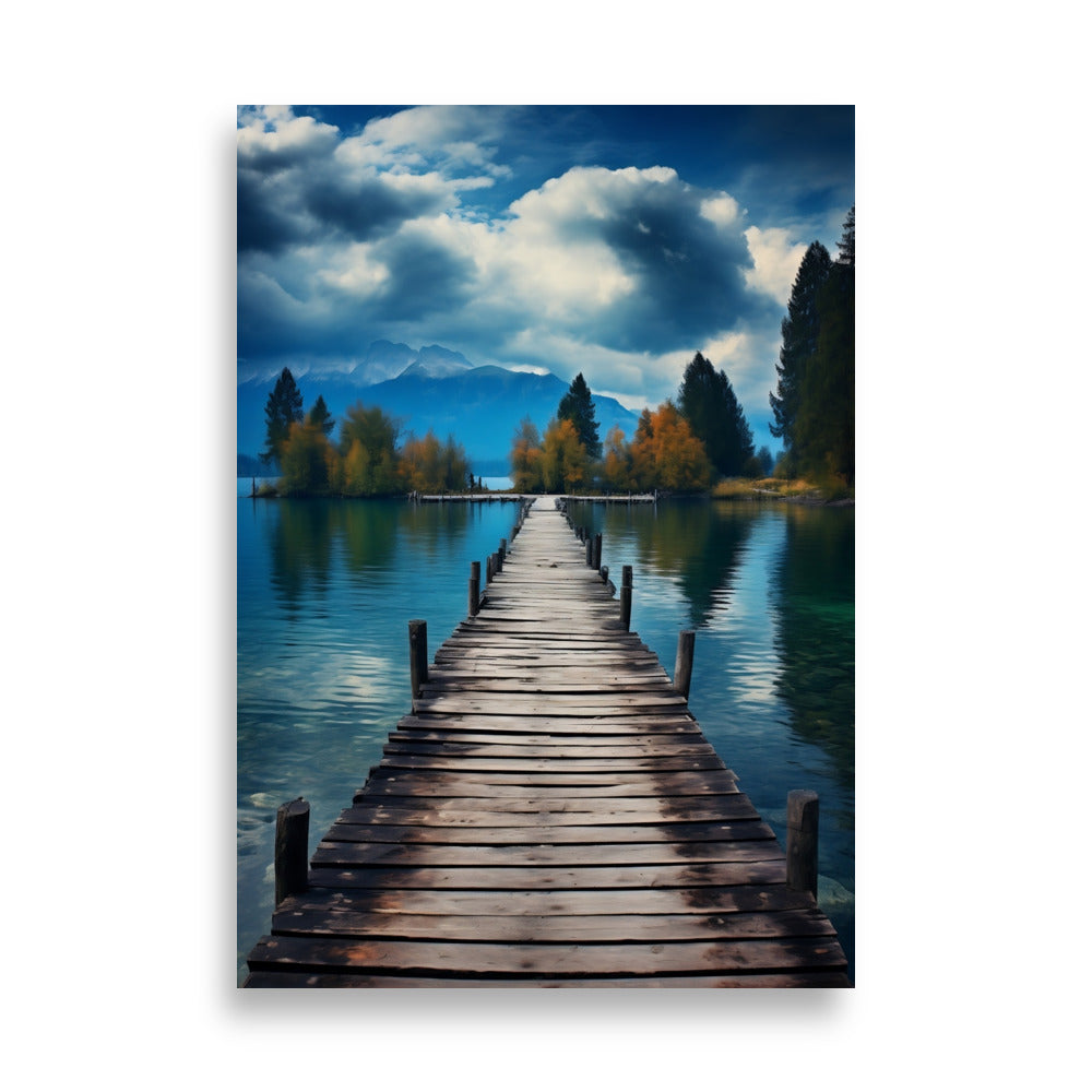 Wooden pier poster - Posters - EMELART