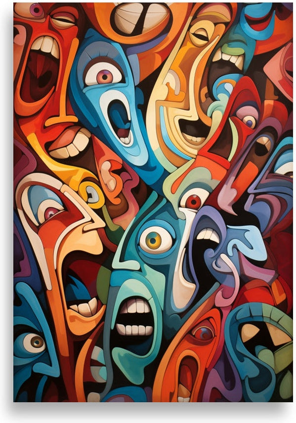 Faces – Cheerful collage