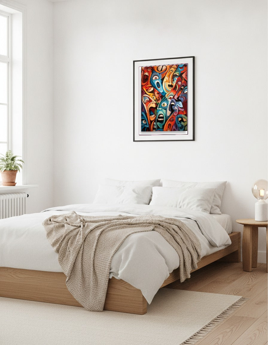Faces – Cheerful collage i sovrummet
