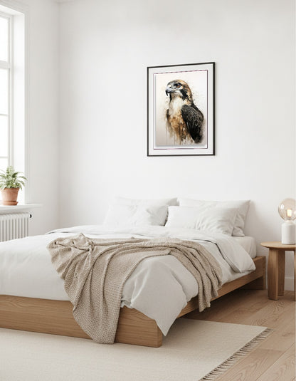 Falcon i sovrummet
