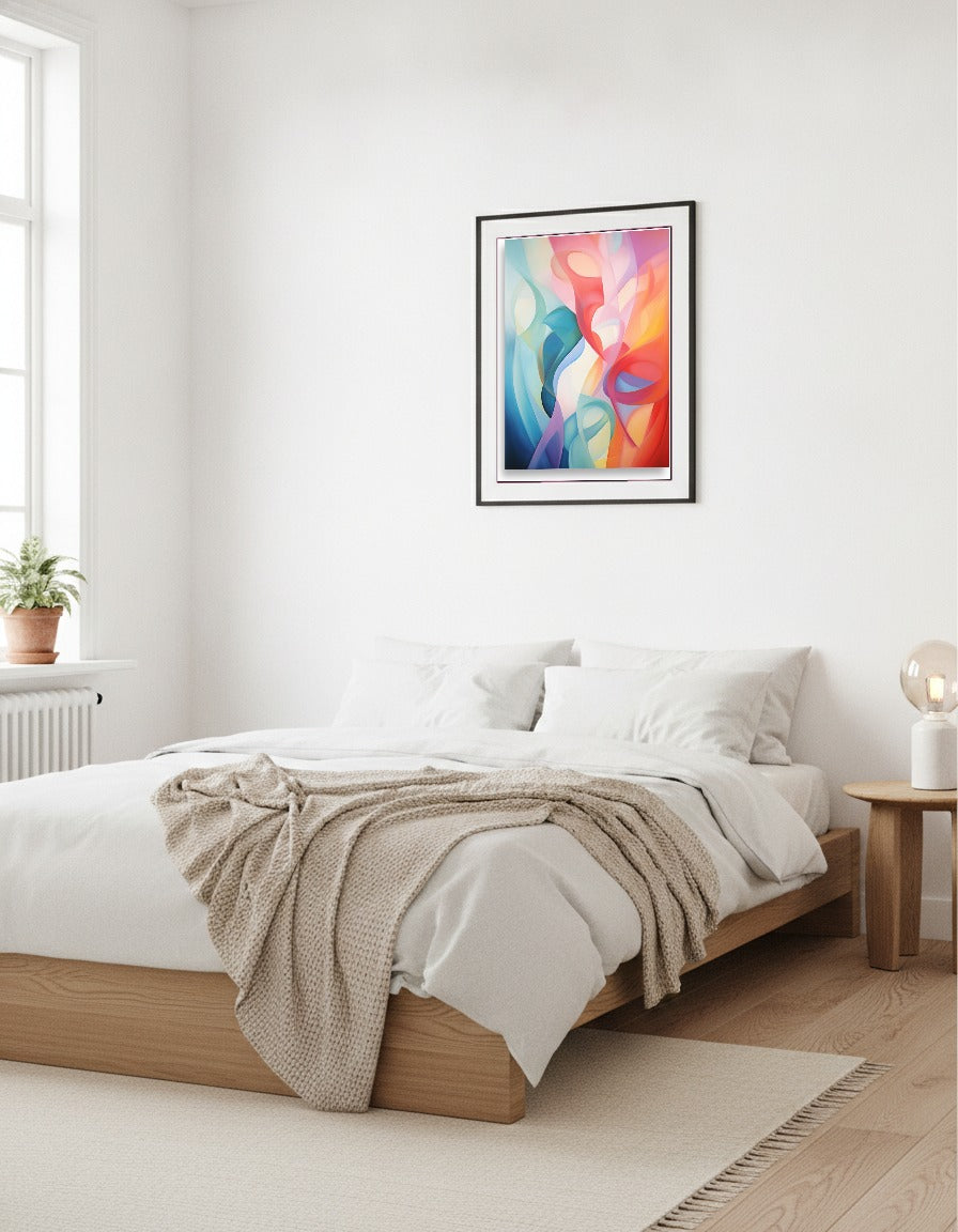 Feminine forms – Pastel ribbons i sovrummet