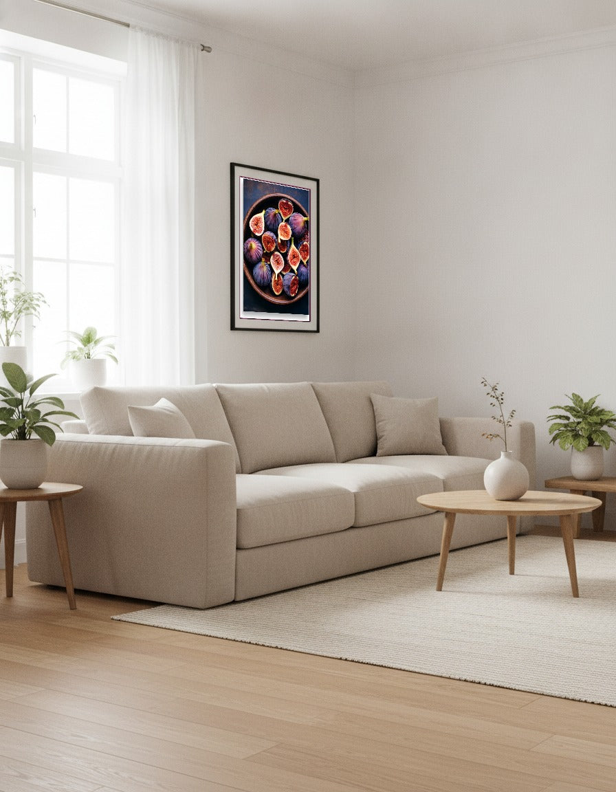 Figs – Bowl of figs i vardagsrummet