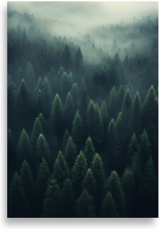 Forest – Misty forest from above