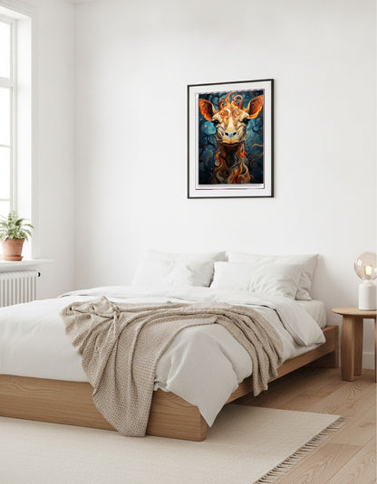 Giraff – Kubistisk och animerad i sovrummet