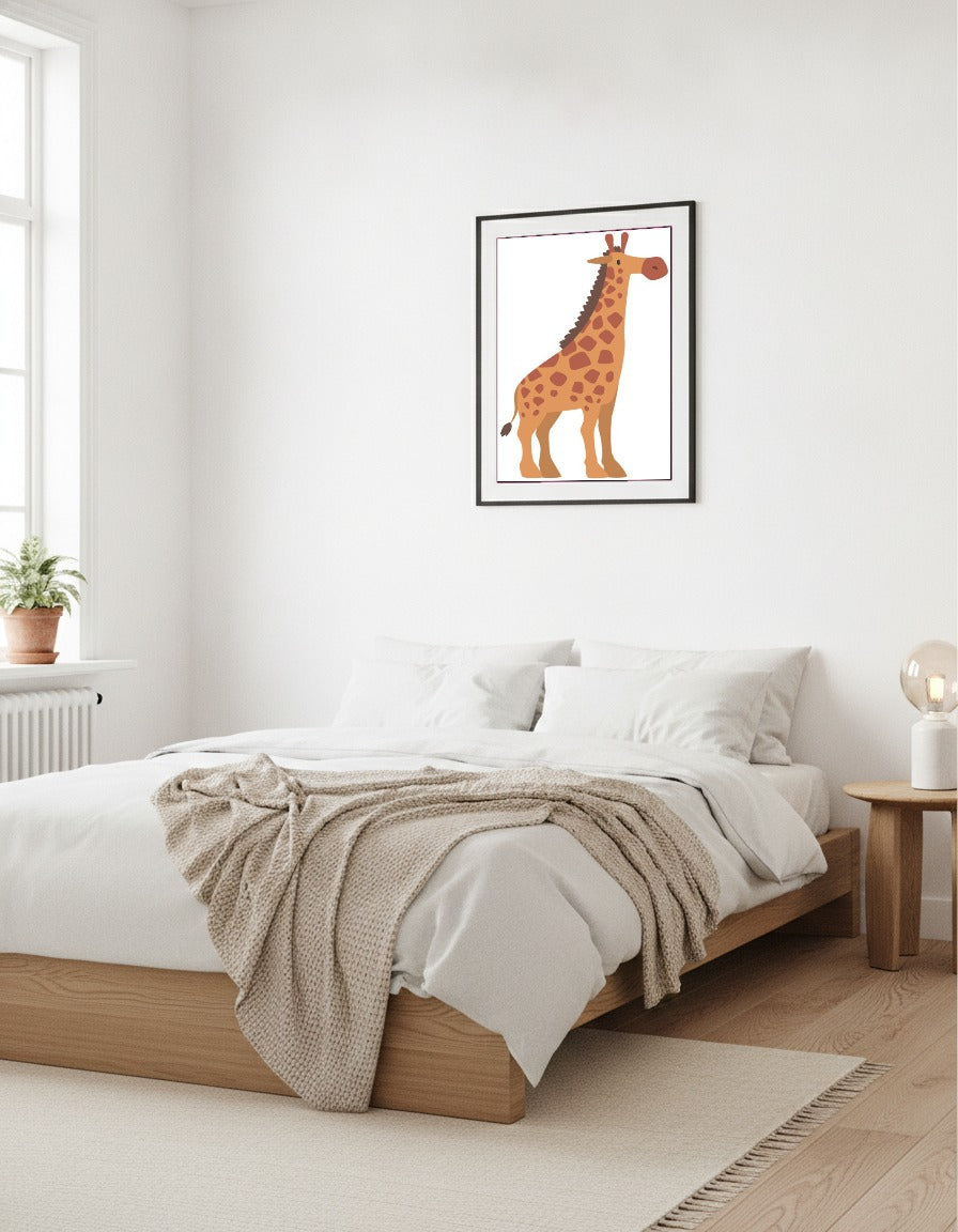 Giraff – Enkel vektorkonst i vardagsrummet