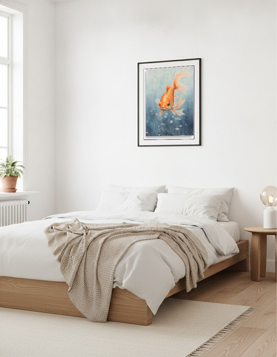 Goldfish i sovrummet