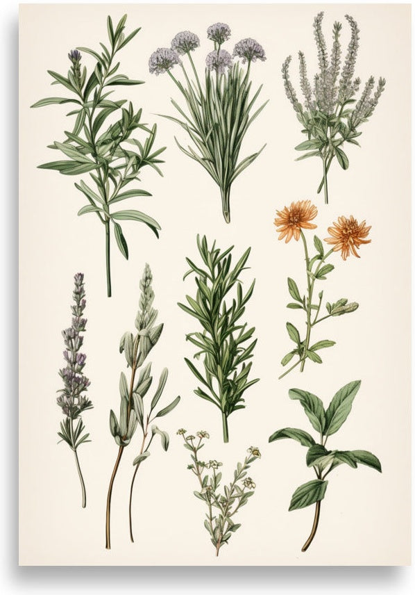 Herbs – Classic herbs on light background