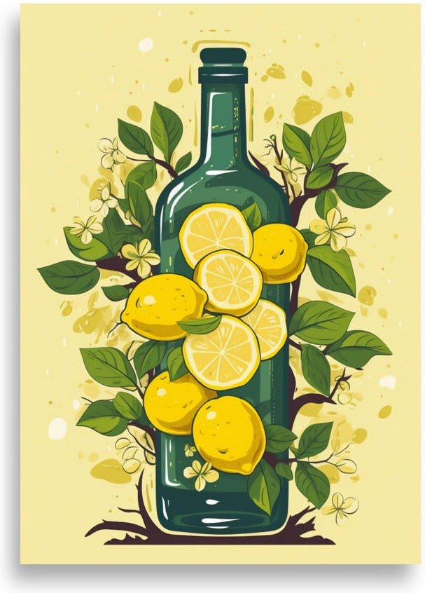 Lemonad – Somrig zestflaska – poster
