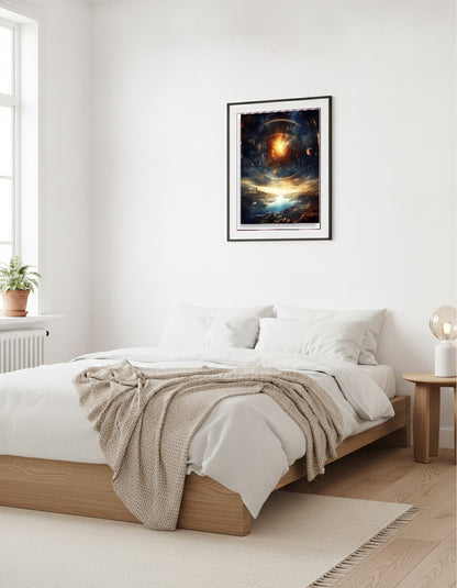 Looking into space i sovrummet
