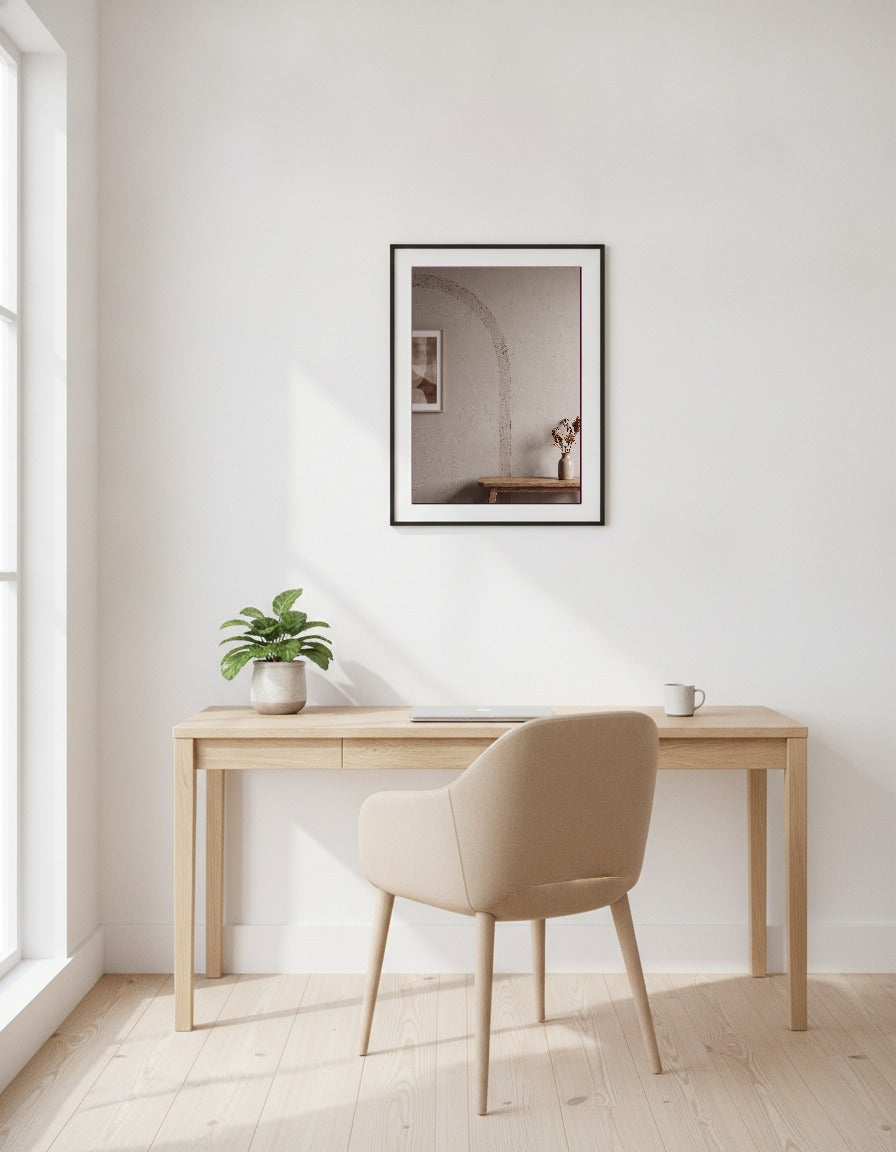 Beige valvrumsinteriör i kontoret