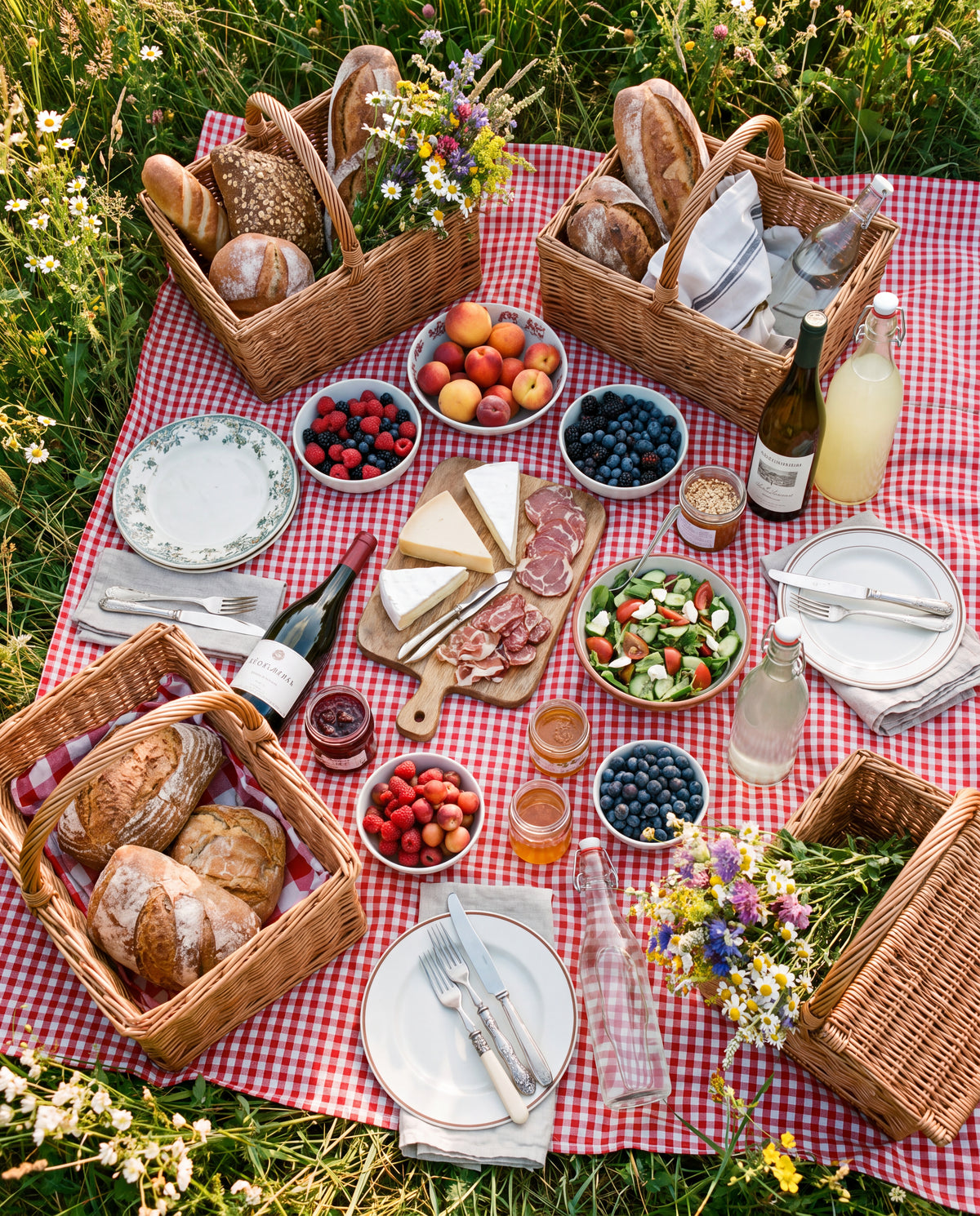 Picknick i gräset