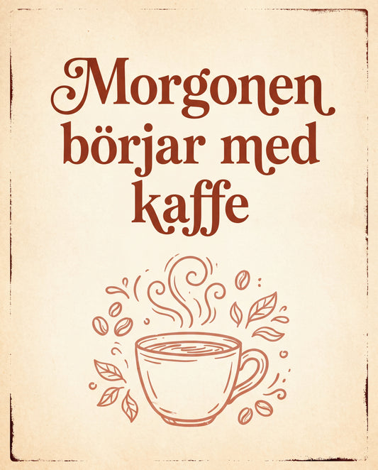 Morgonen börjar med kaffe