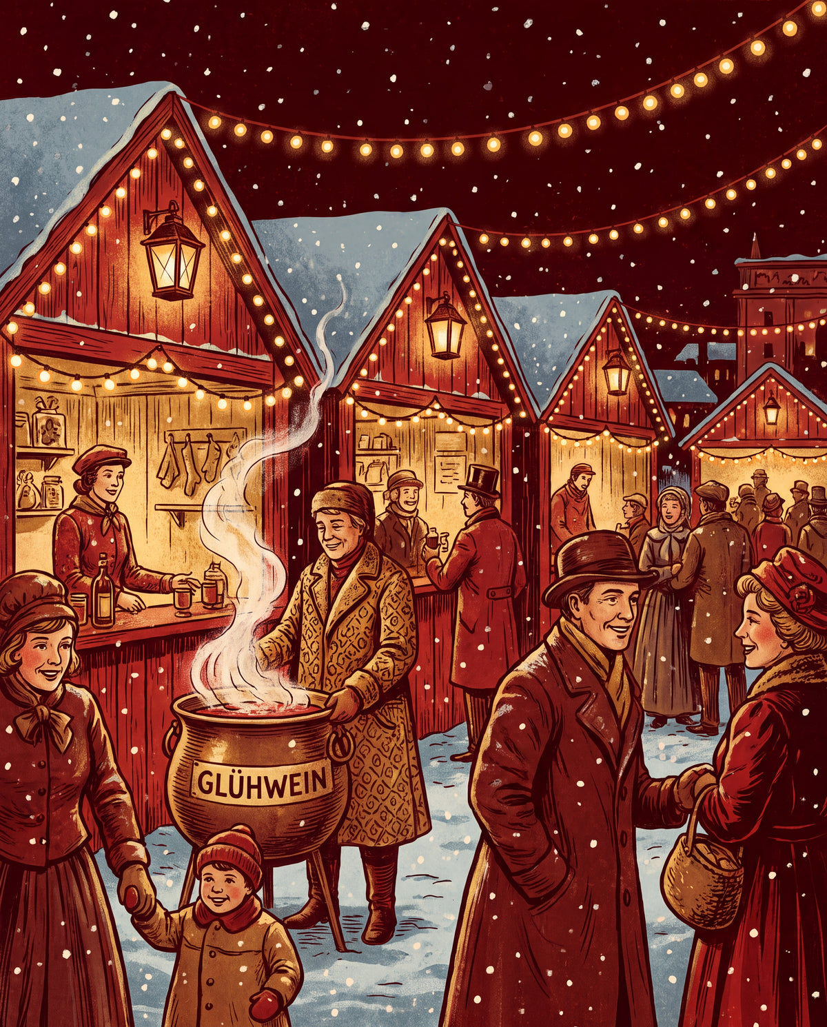 Julmarknad om natten