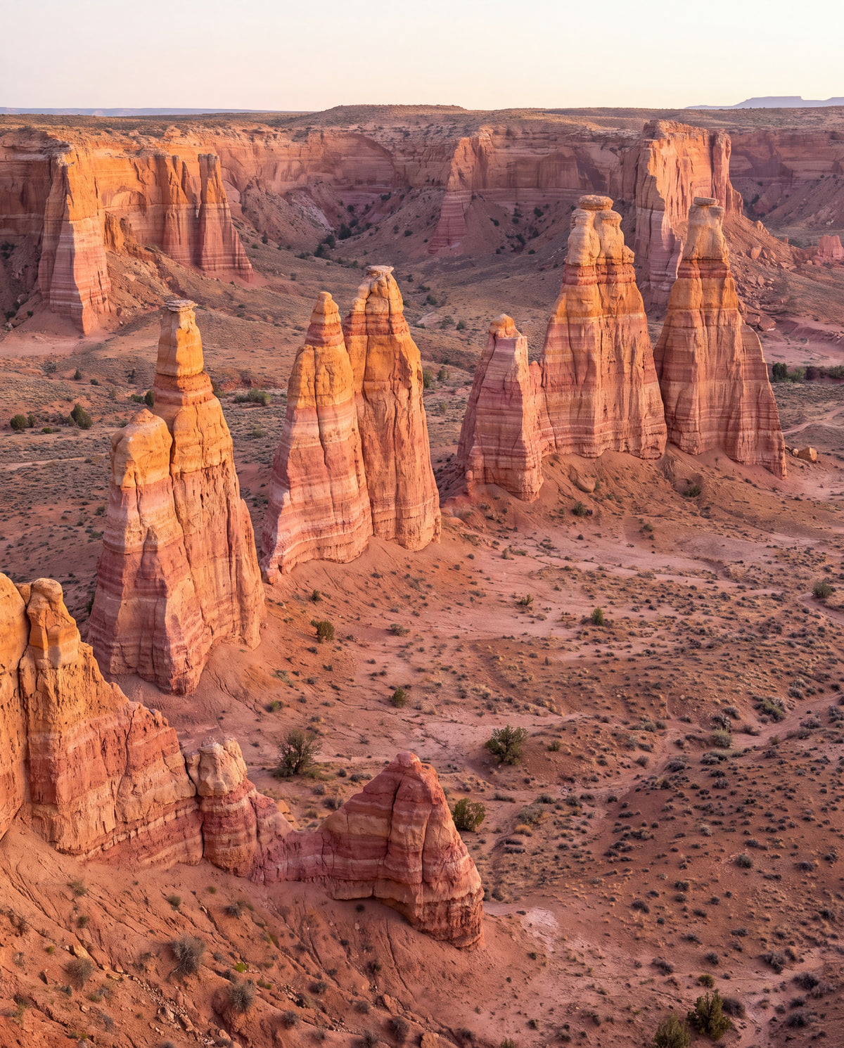 Hoodoos i gryning