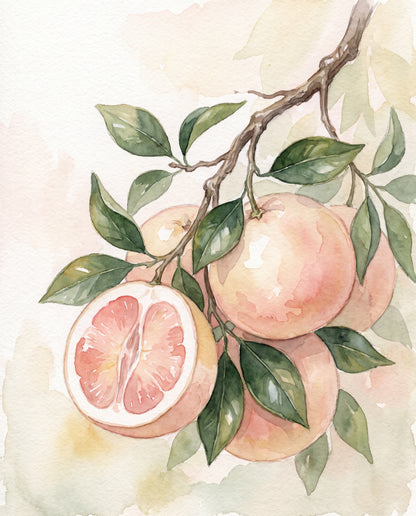 Grapefrukt på grenen