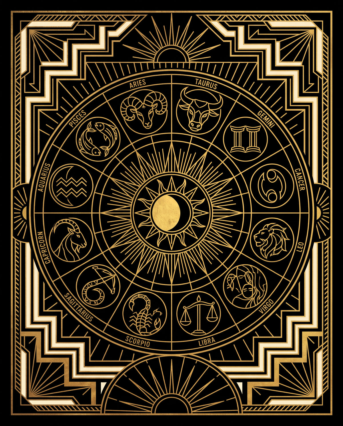 Zodiakhjul i art déco