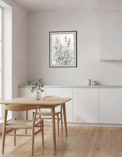 Salvia i akvarell i köket