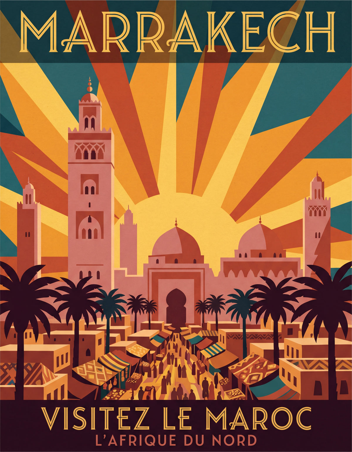 Marrakech reseaffisch 1930-tal