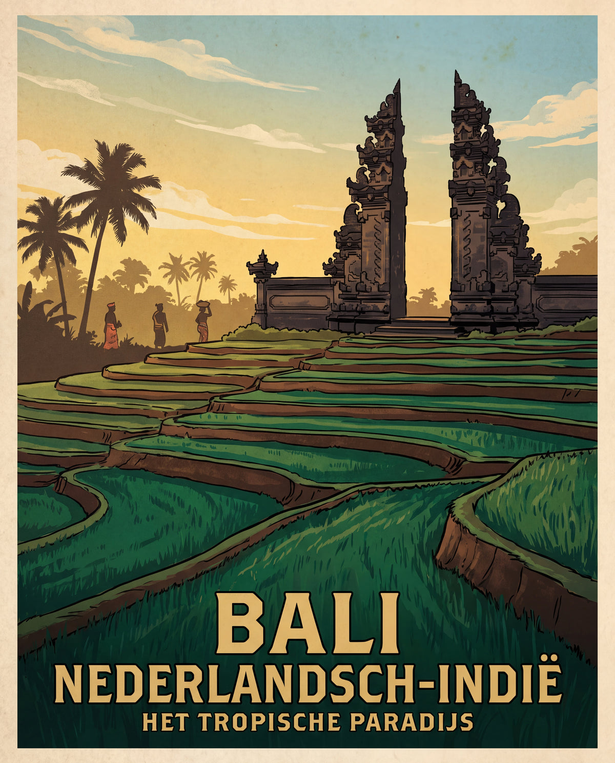 Bali reseaffisch – Nederländska Indien