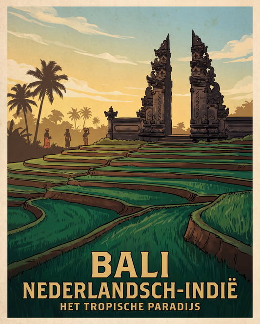 Bali reseaffisch – Nederländska Indien