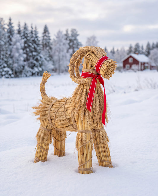 Julbock i snö
