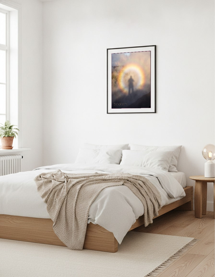 Brockenspöke med gloria i sovrummet