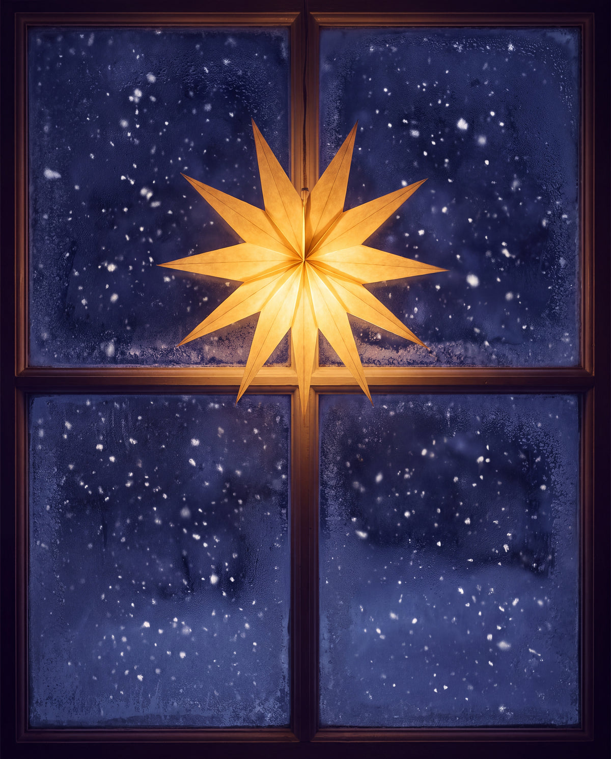 Adventsstjärna i fönstret