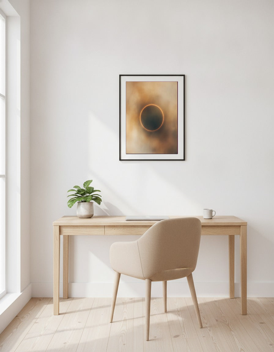 Mörk ringförmörkelse i kontoret