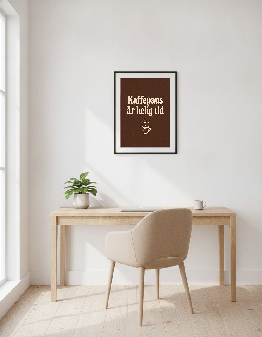 Kaffepaus är helig tid i kontoret