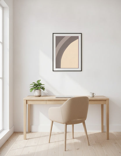 Dynkurvor i taupe och sand i kontoret