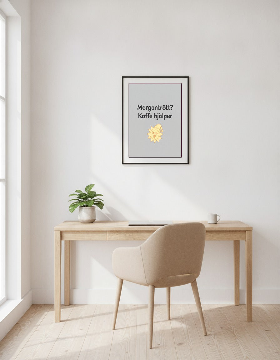 Morgontrött? Kaffe hjälper i kontoret