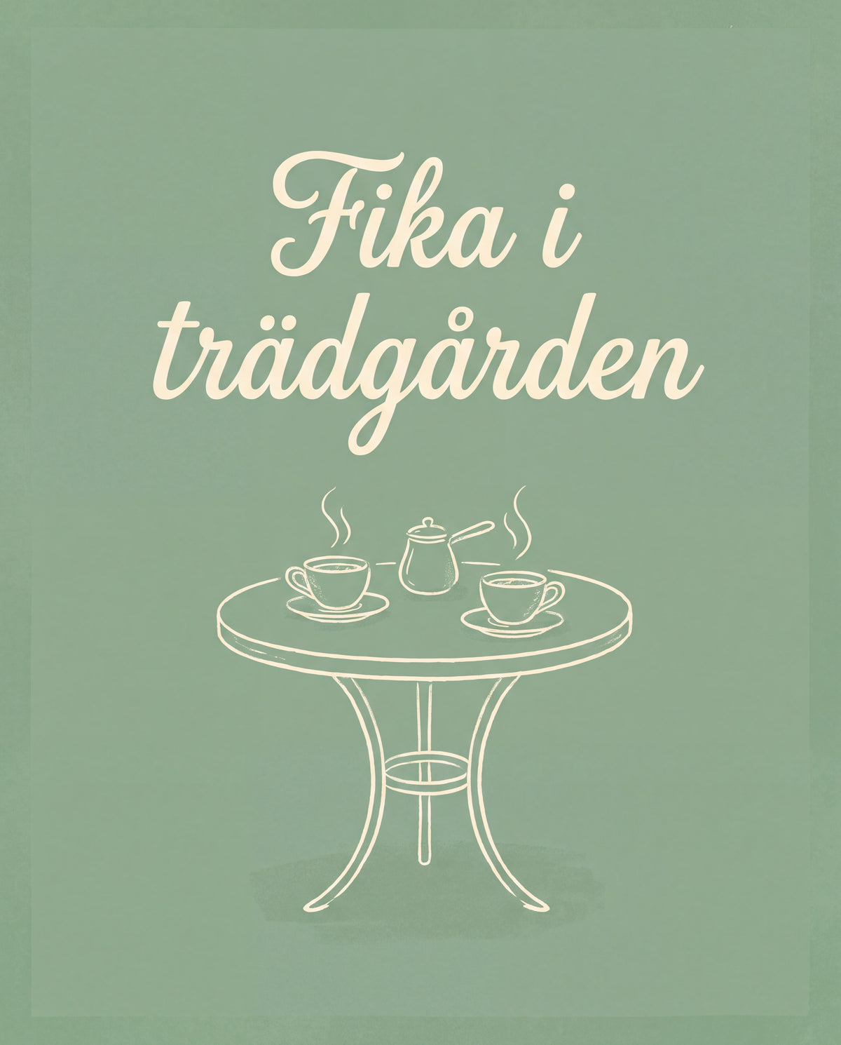 Fika i trädgården
