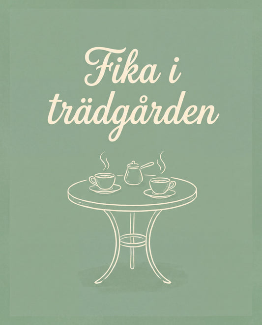 Fika i trädgården