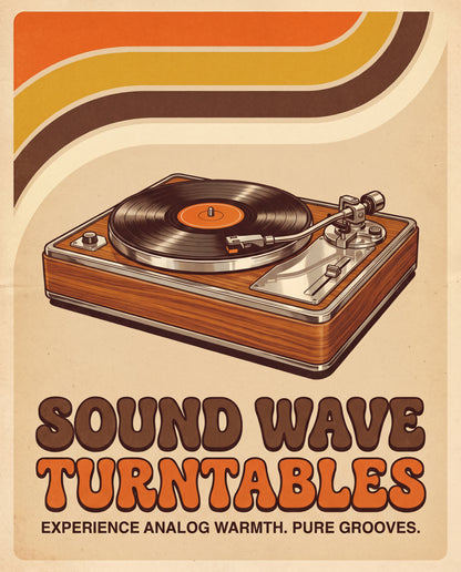 Sound Wave Turntables – vinylspelare i 70-talsstil