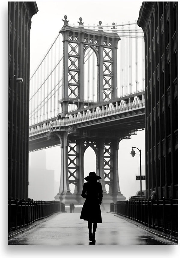 Manhattan Bridge – Kvinna på bron