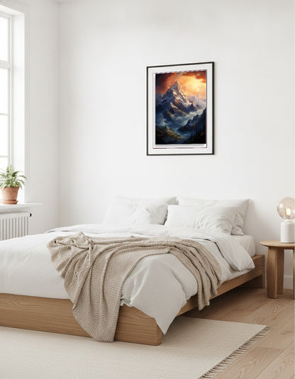 Mountain – Peak at sunset i sovrummet