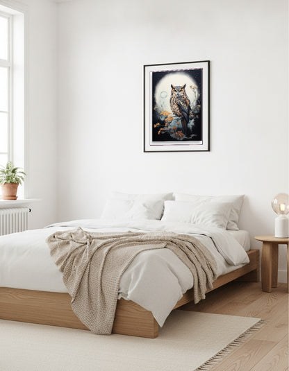 Owl – Lifelike with sharp talons i sovrummet
