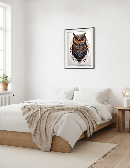 Owl – Stylish illustration i sovrummet