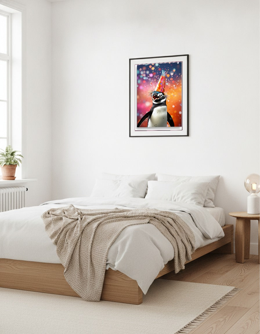 Party Penguin i sovrummet