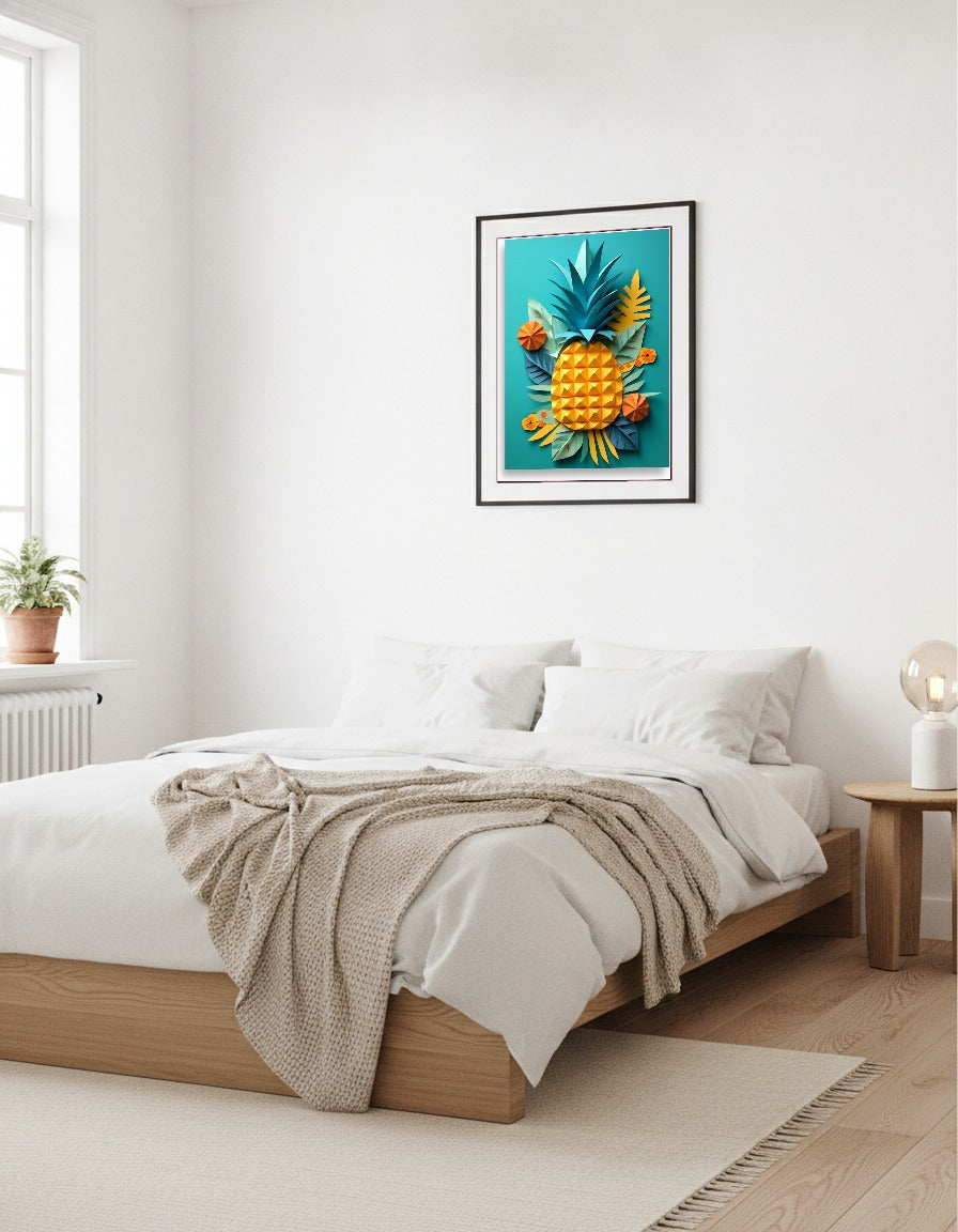 Pineapple – Papercut in summer colors i sovrummet