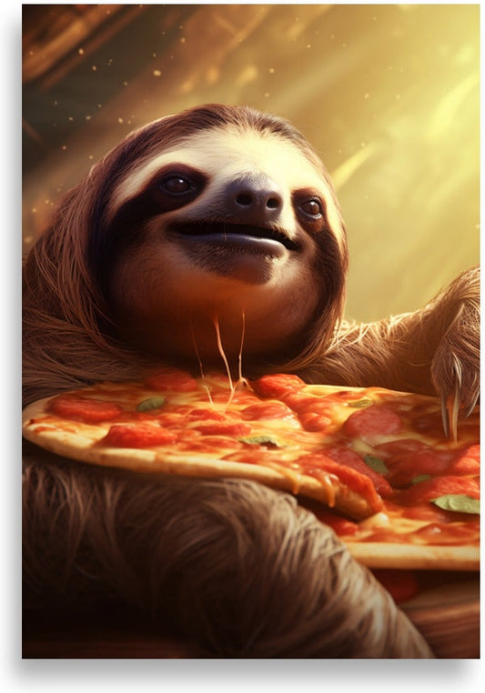Pizza-loving Sloth