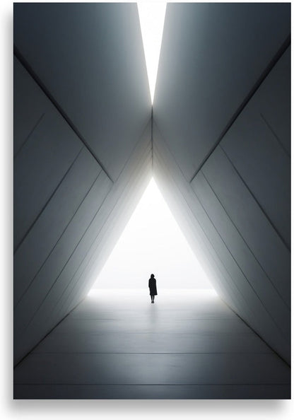 Pyramids minimalistic – Corridor with figure