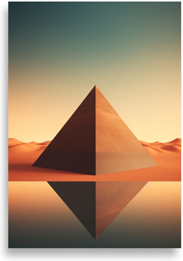 Pyramider minimalistiskt – Pyramid med spegling